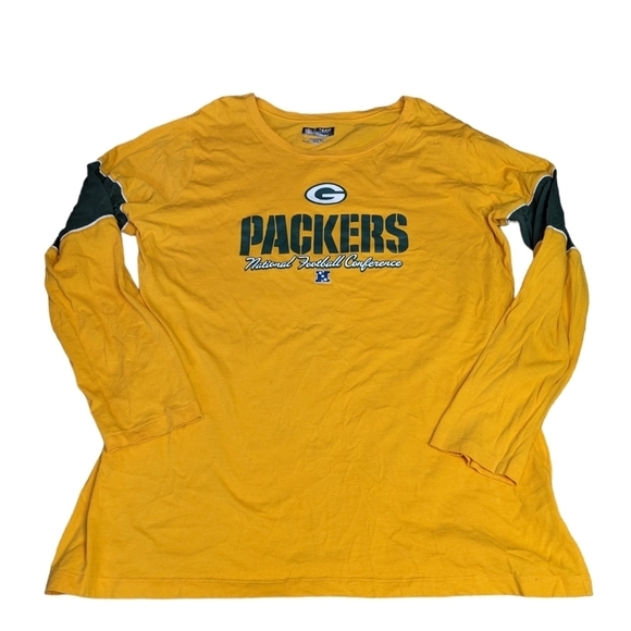 PACKERS Football Long Sleeve NFC T-SHIRT Sz 2XL 💚💛 GREEN BAY PACKERS - Picture 2 of 14
